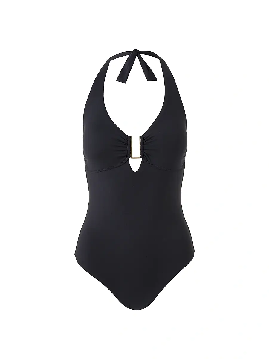 Melissa Odabash Women's Tampa Halterneck One-Piece Swimsuit - Black | Image 1 Melissa Odabash Women's Tampa Halterneck One-Piece Swimsuit - Black | Image 1