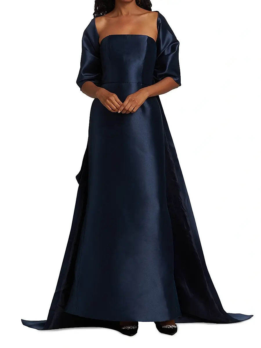 Amsale Women's Mikado Shoulder Wrap | Thumbnail 2