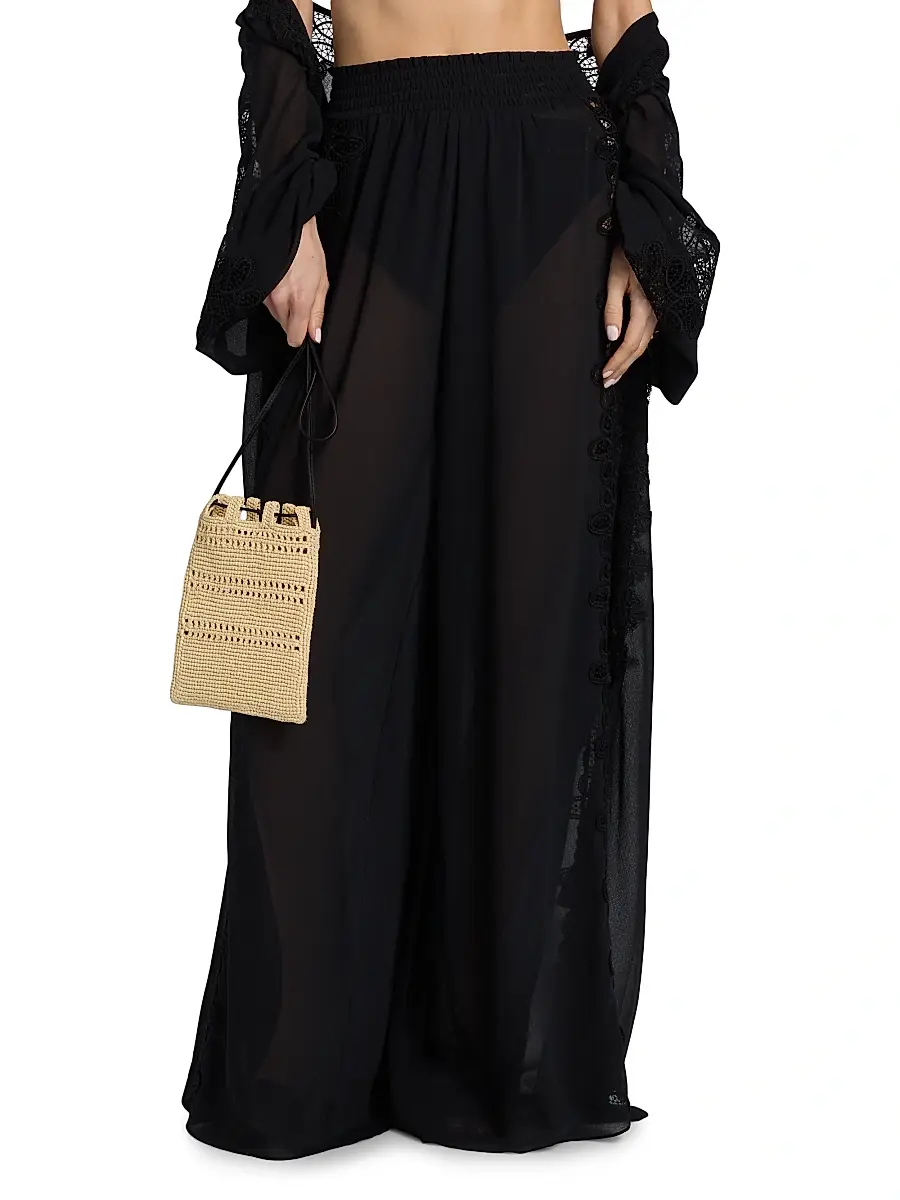 Ramy Brook Women's Athena Lace Wide-Leg Cover-Up Pants | Thumbnail 3 Ramy Brook Women's Athena Lace Wide-Leg Cover-Up Pants | Thumbnail 3
