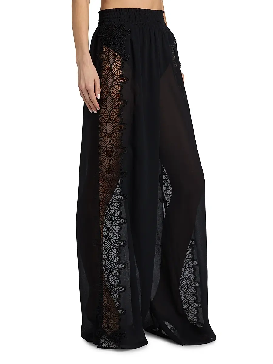 Ramy Brook Women's Athena Lace Wide-Leg Cover-Up Pants | Thumbnail 4 Ramy Brook Women's Athena Lace Wide-Leg Cover-Up Pants | Thumbnail 4