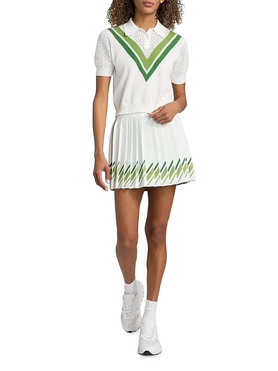 TANYA TAYLOR Women's Billie Pleared Tennis Miniskirt | Thumbnail 2 TANYA TAYLOR Women's Billie Pleared Tennis Miniskirt | Thumbnail 2