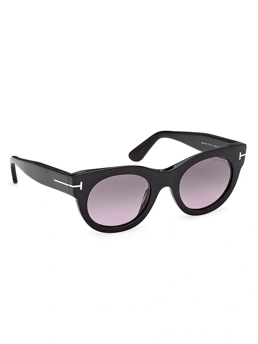 Tom Ford Women's Marine 50MM Round Sunglasses | Thumbnail 7 Tom Ford Women's Marine 50MM Round Sunglasses | Thumbnail 7