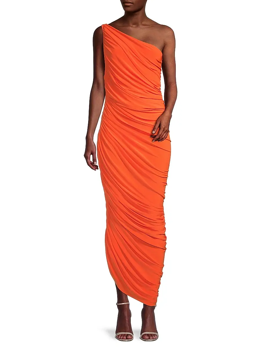 Norma Kamali Women's Diana Ruched One-Shoulder Gown | Thumbnail 2 Norma Kamali Women's Diana Ruched One-Shoulder Gown | Thumbnail 2