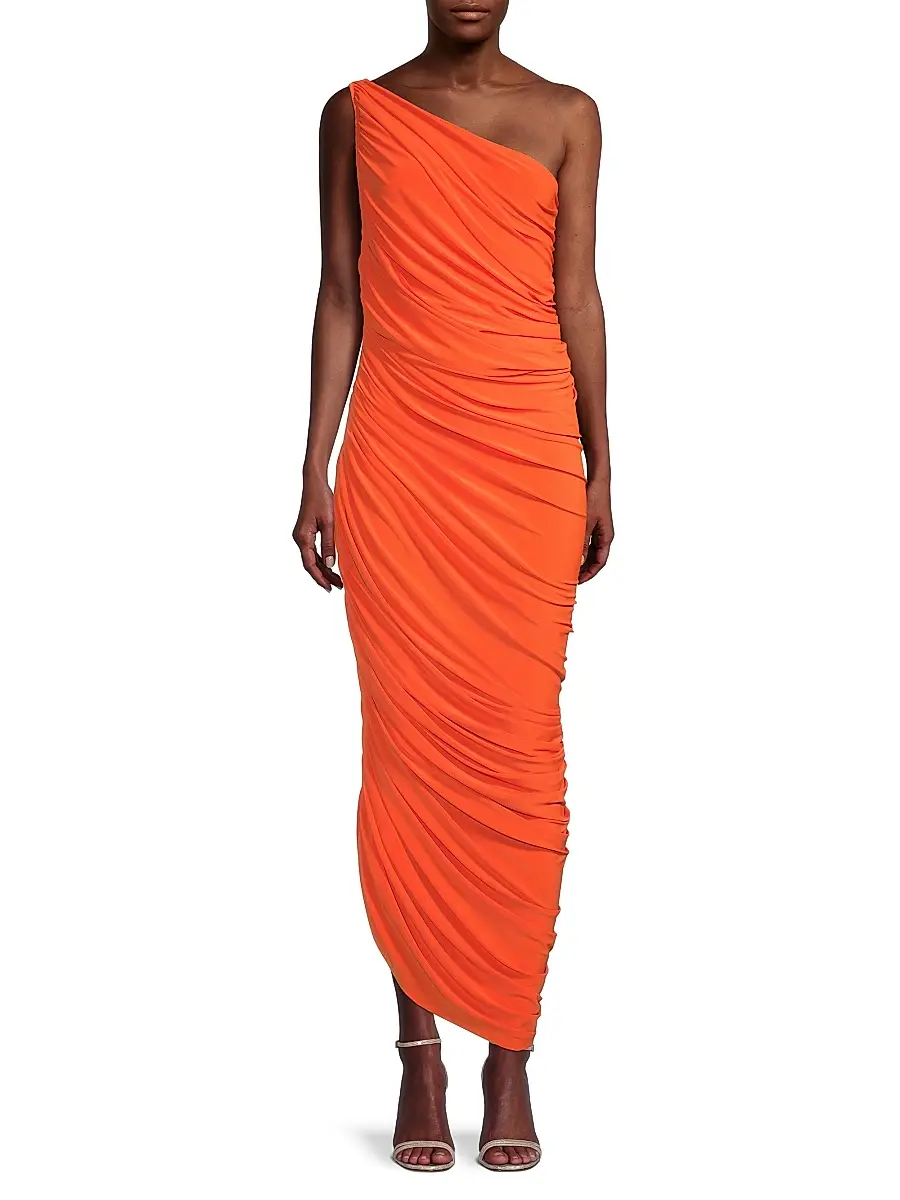 Norma Kamali Women's Diana Ruched One-Shoulder Gown | Thumbnail 3 Norma Kamali Women's Diana Ruched One-Shoulder Gown | Thumbnail 3