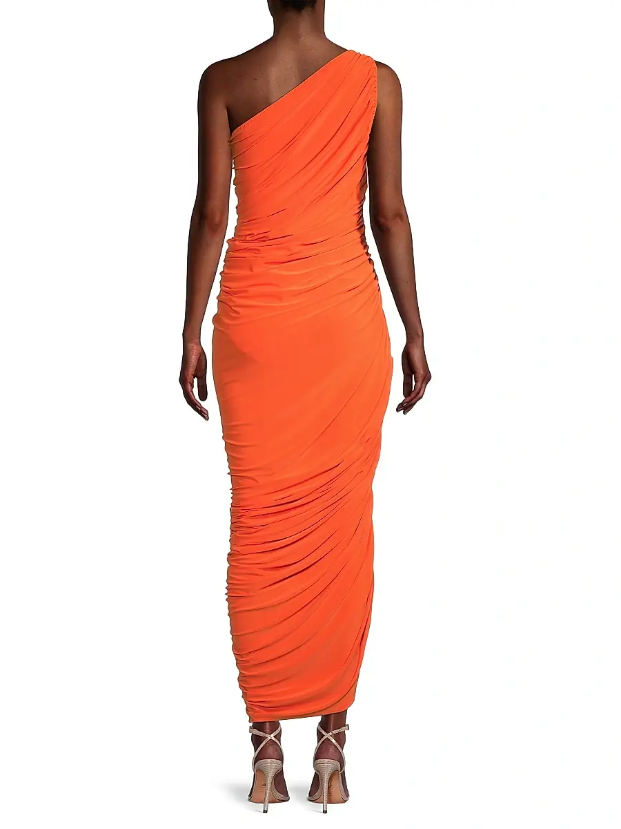Norma Kamali Women's Diana Ruched One-Shoulder Gown | Thumbnail 5 Norma Kamali Women's Diana Ruched One-Shoulder Gown | Thumbnail 5
