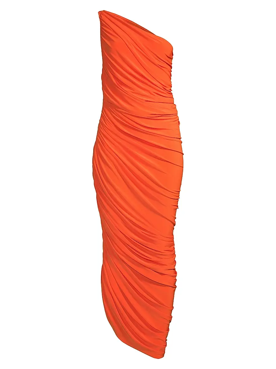 Norma Kamali Women's Diana Ruched One-Shoulder Gown