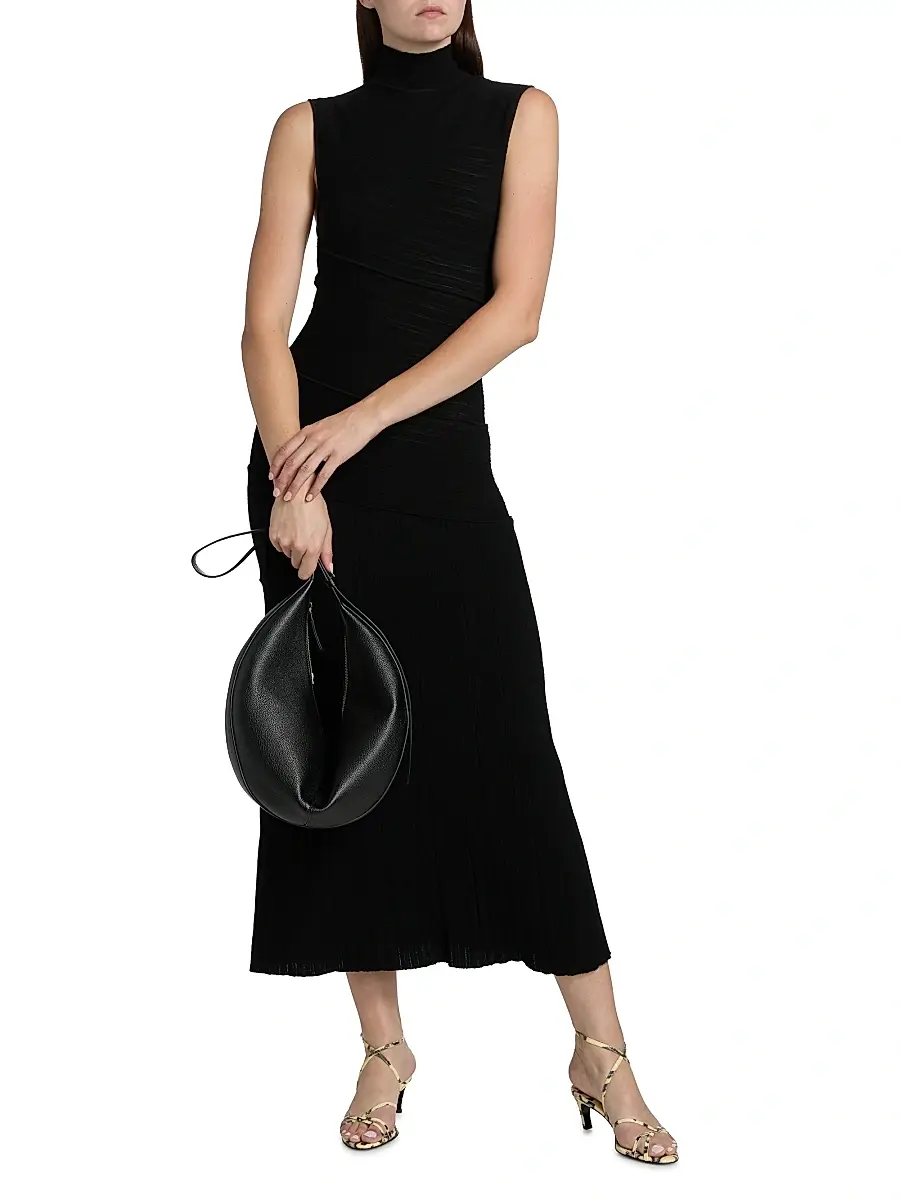 Proenza Schouler Women's Federica Micro Pleat Midi-Dress | Thumbnail 3 Proenza Schouler Women's Federica Micro Pleat Midi-Dress | Thumbnail 3