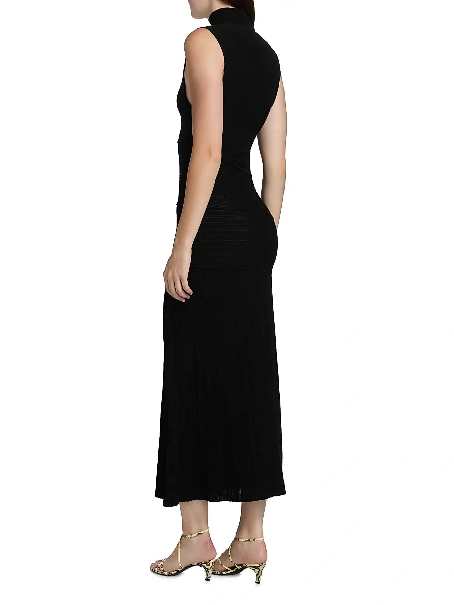 Proenza Schouler Women's Federica Micro Pleat Midi-Dress | Thumbnail 5 Proenza Schouler Women's Federica Micro Pleat Midi-Dress | Thumbnail 5