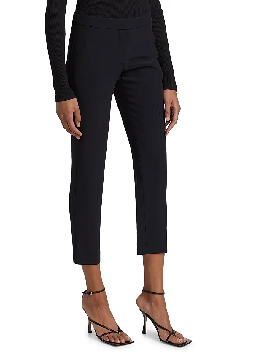 Alexander McQueen Women's Leaf Crepe Cigarette Trousers | Thumbnail 3