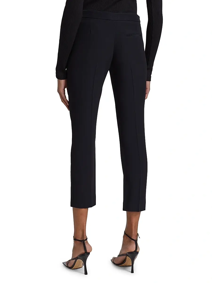 Alexander McQueen Women's Leaf Crepe Cigarette Trousers | Thumbnail 4