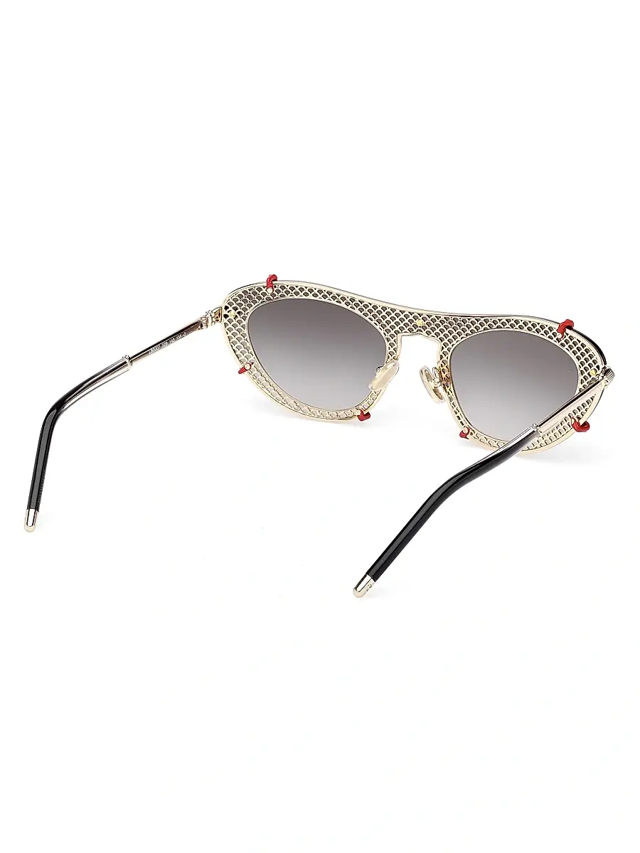 Christian Louboutin Women's Cat-Eye Sunglasses - Black Gold Black | Thumbnail 6 Christian Louboutin Women's Cat-Eye Sunglasses - Black Gold Black | Thumbnail 6