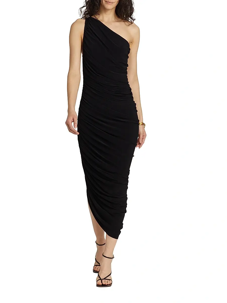 Norma Kamali Women's Diana Ruched One-Shoulder Gown | Thumbnail 3