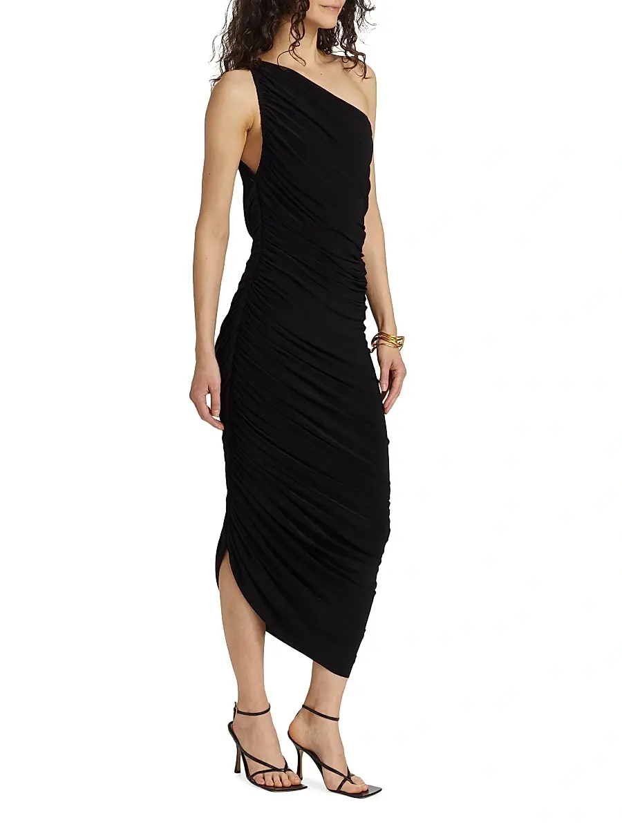 Norma Kamali Women's Diana Ruched One-Shoulder Gown | Thumbnail 4