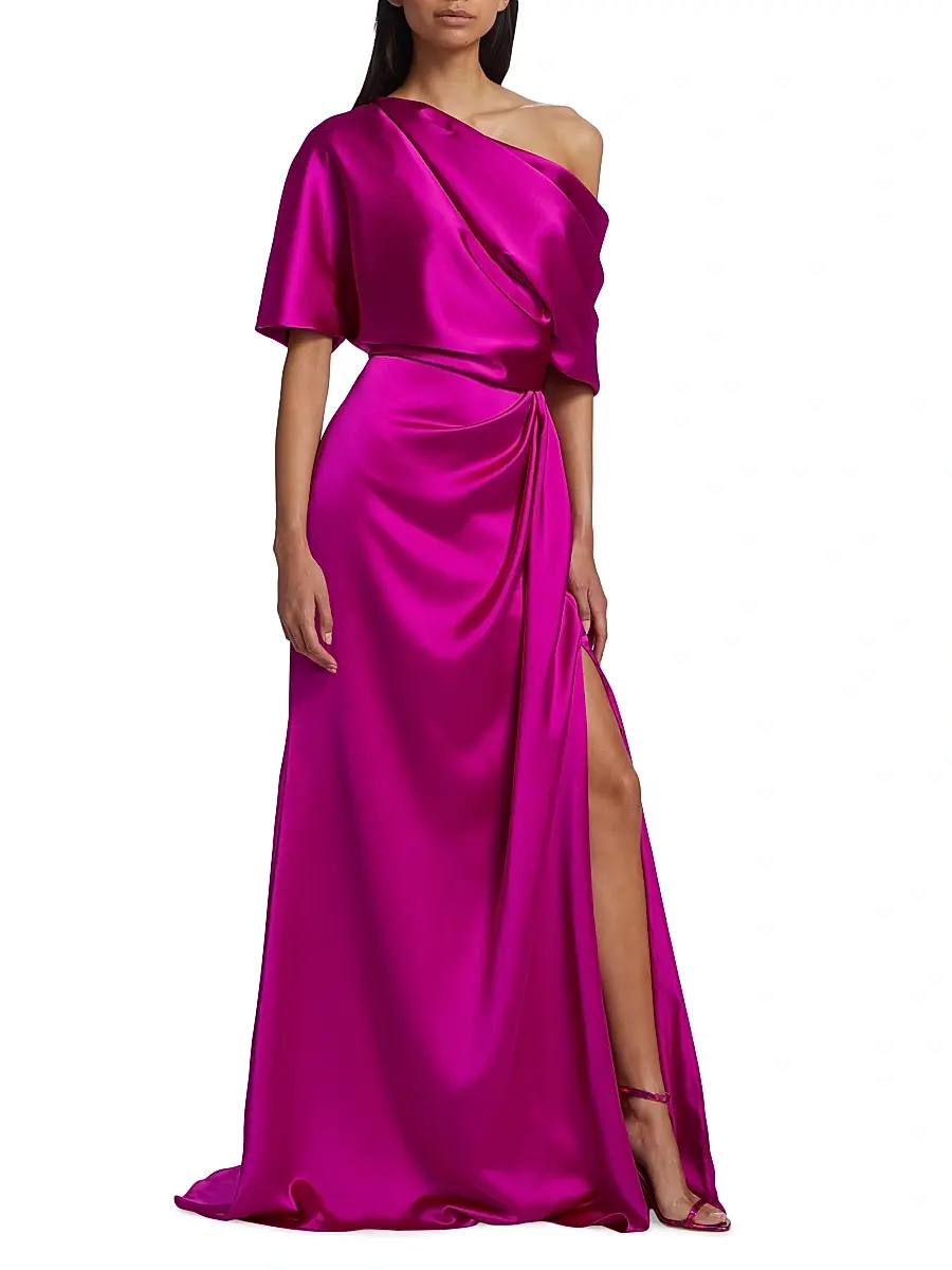 Amsale Women's Draped Off-The-Shoulder Gown | Thumbnail 2 Amsale Women's Draped Off-The-Shoulder Gown | Thumbnail 2