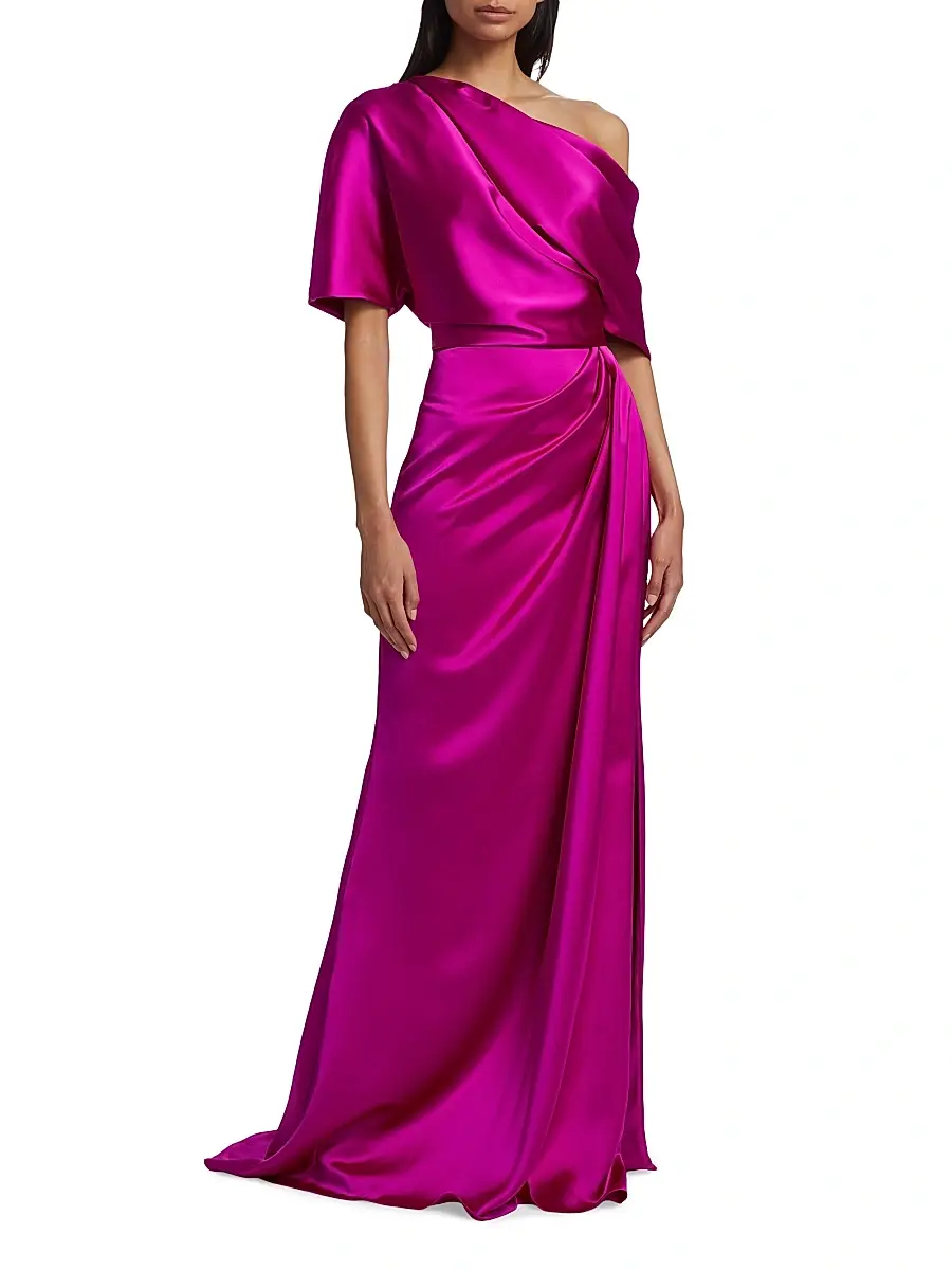 Amsale Women's Draped Off-The-Shoulder Gown | Thumbnail 3 Amsale Women's Draped Off-The-Shoulder Gown | Thumbnail 3