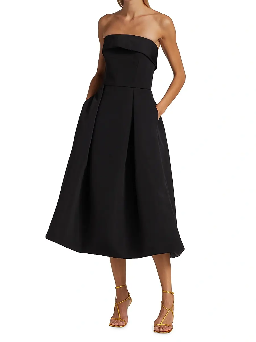 Amsale Women's Faille Strapless Dress | Thumbnail 2