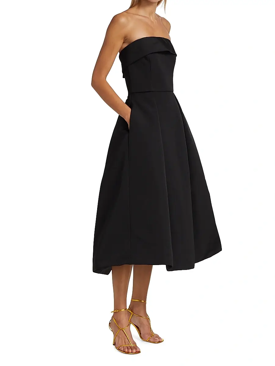 Amsale Women's Faille Strapless Dress | Thumbnail 4