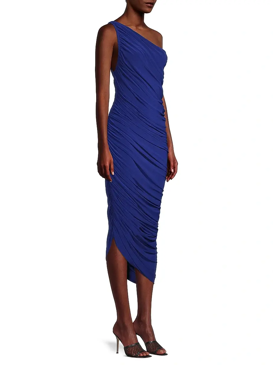 Norma Kamali Women's Diana Ruched One-Shoulder Gown | Thumbnail 4
