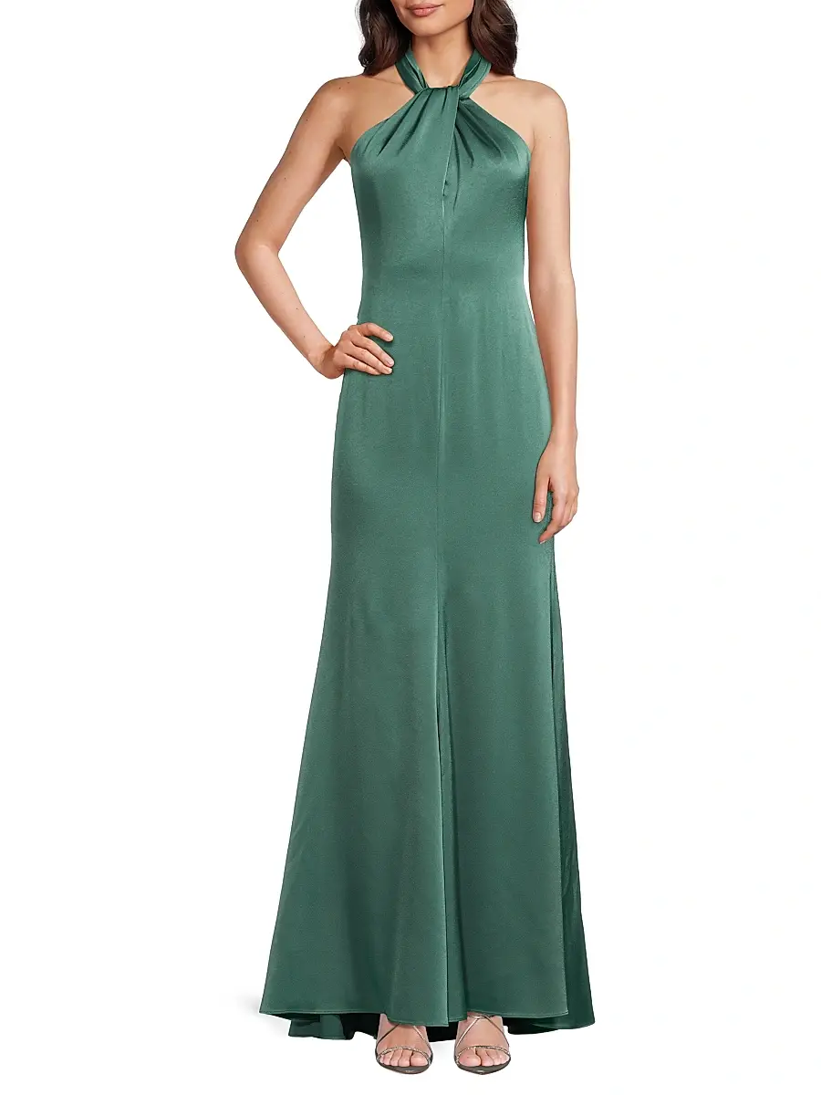 Ungaro Women's Wilde Satin Halterneck Maxi Dress | Thumbnail 2 Ungaro Women's Wilde Satin Halterneck Maxi Dress | Thumbnail 2