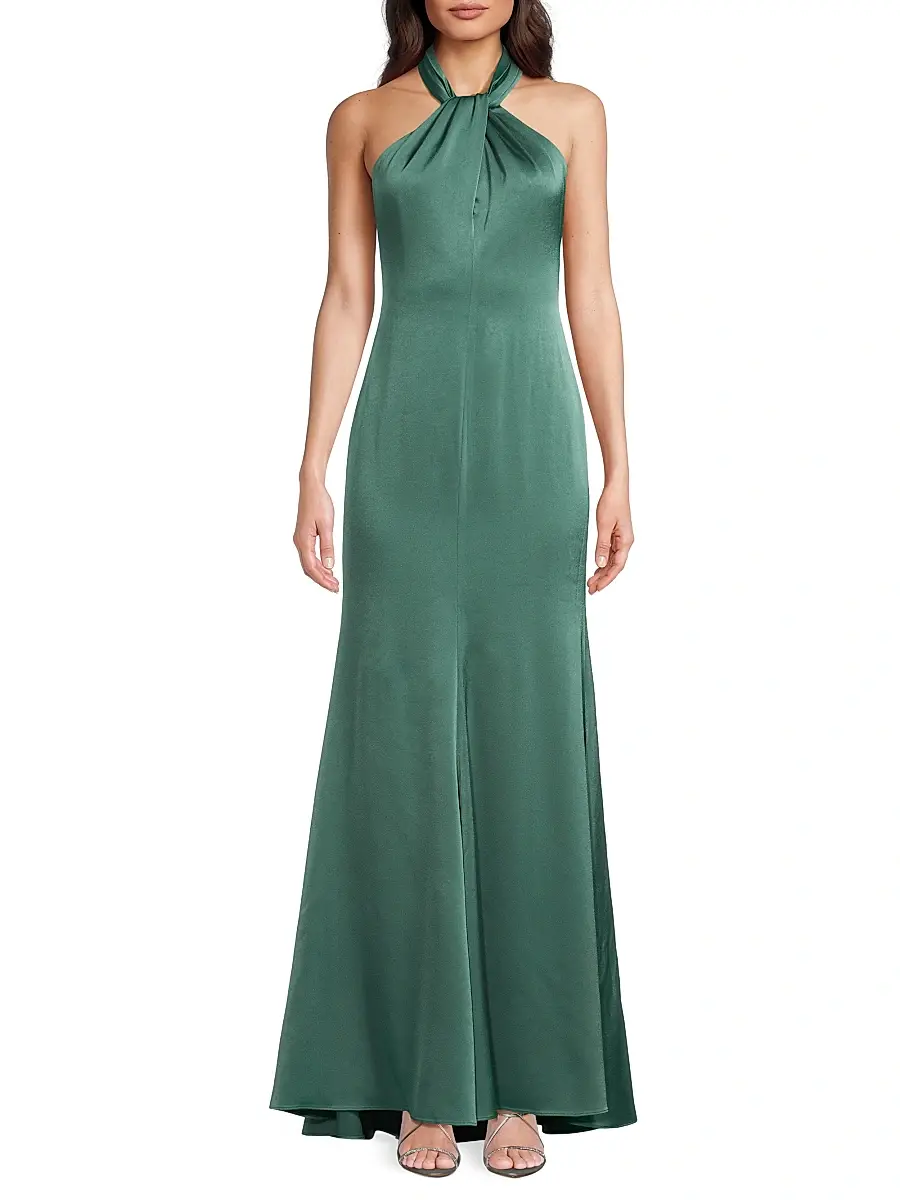 Ungaro Women's Wilde Satin Halterneck Maxi Dress | Thumbnail 3 Ungaro Women's Wilde Satin Halterneck Maxi Dress | Thumbnail 3