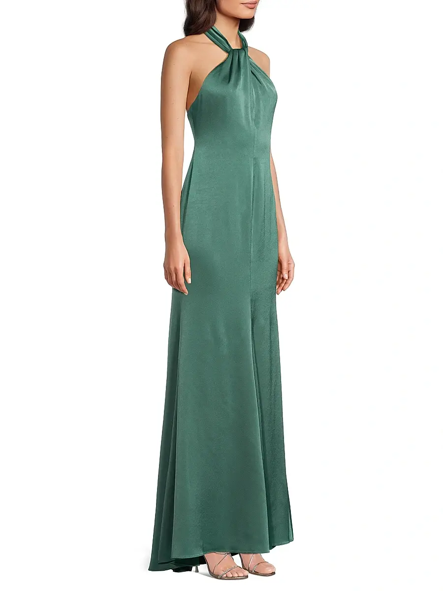 Ungaro Women's Wilde Satin Halterneck Maxi Dress | Thumbnail 4 Ungaro Women's Wilde Satin Halterneck Maxi Dress | Thumbnail 4