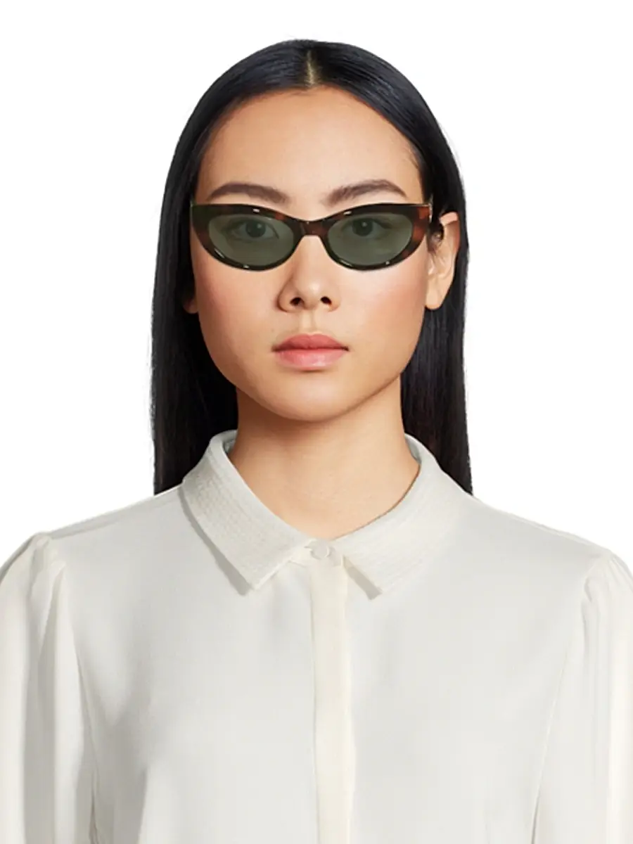 Saint Laurent Women's Monogram Hinge Acetate 54MM Cat-Eye Sunglasses | Thumbnail 2 Saint Laurent Women's Monogram Hinge Acetate 54MM Cat-Eye Sunglasses | Thumbnail 2