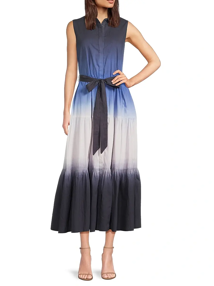Kobi Halperin Women's Arabella Dip-Dye Cotton Midi-Dress | Thumbnail 2