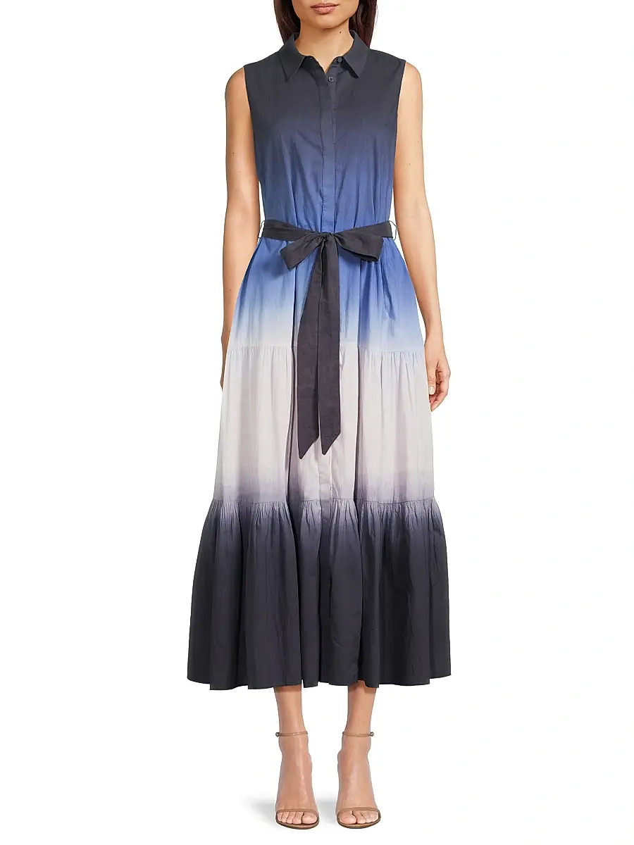 Kobi Halperin Women's Arabella Dip-Dye Cotton Midi-Dress | Thumbnail 3