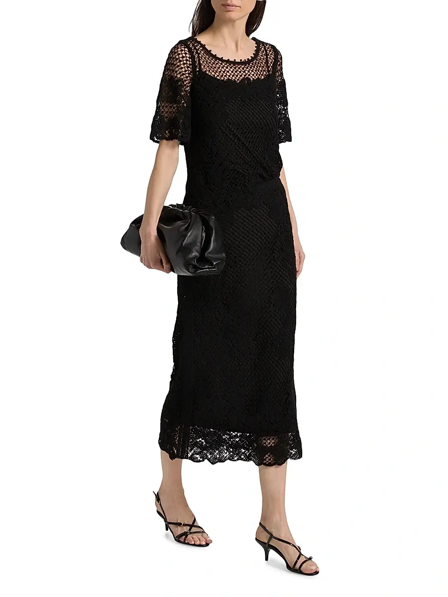 Kobi Halperin Women's Lainey Crochet Midi-Skirt | Thumbnail 2