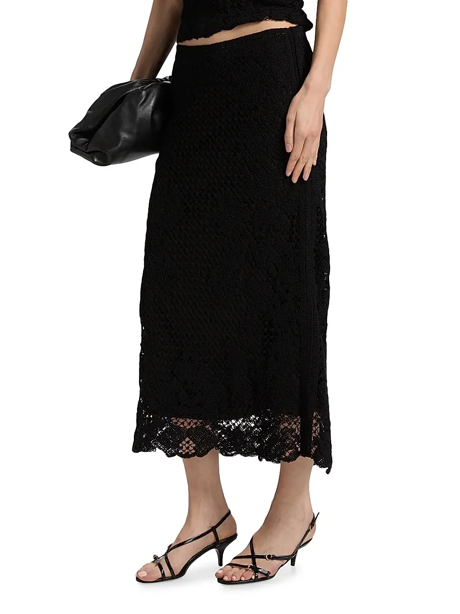 Kobi Halperin Women's Lainey Crochet Midi-Skirt | Thumbnail 4