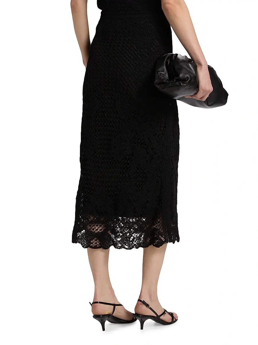 Kobi Halperin Women's Lainey Crochet Midi-Skirt | Thumbnail 5