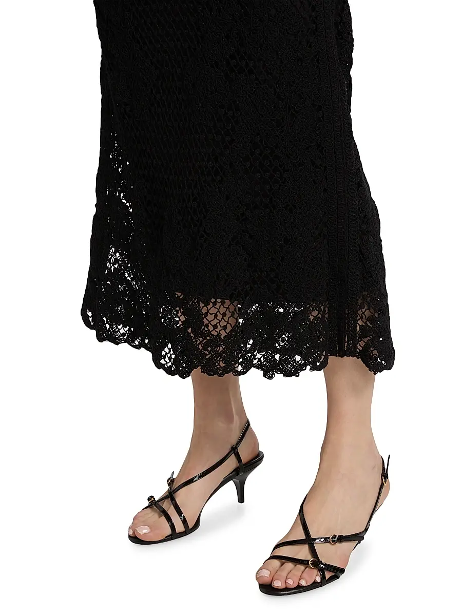 Kobi Halperin Women's Lainey Crochet Midi-Skirt | Thumbnail 6
