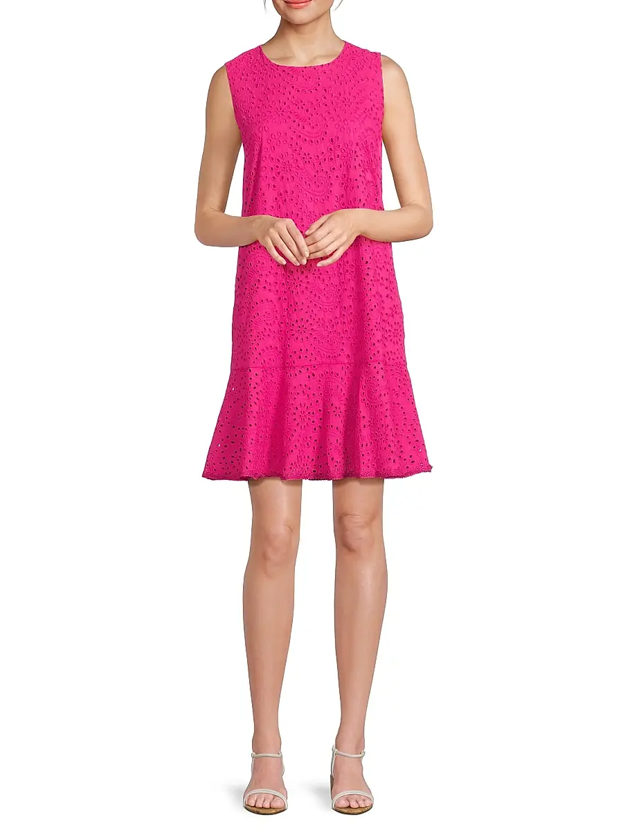 Kobi Halperin Women's Leora Cotton Eyelet Shift Dress | Thumbnail 2 Kobi Halperin Women's Leora Cotton Eyelet Shift Dress | Thumbnail 2