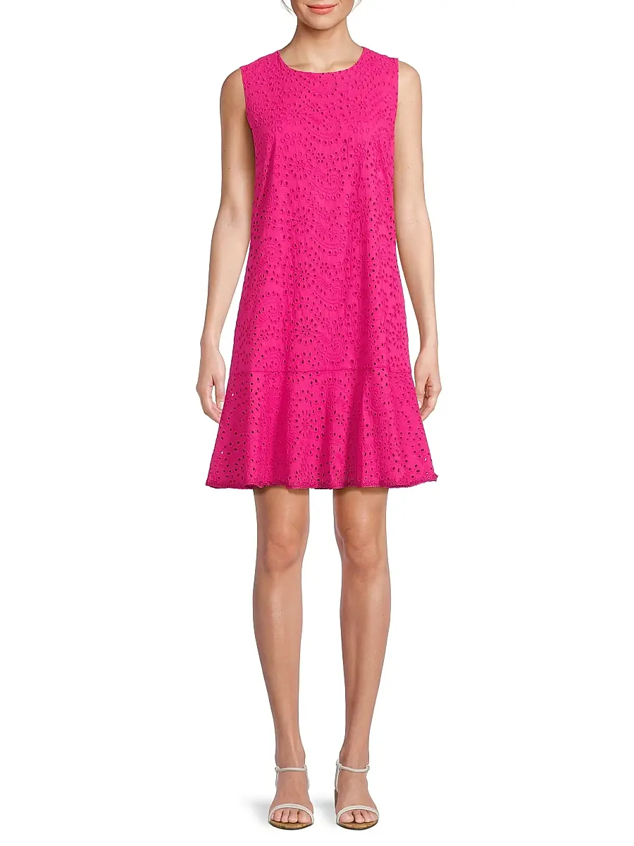 Kobi Halperin Women's Leora Cotton Eyelet Shift Dress | Thumbnail 3 Kobi Halperin Women's Leora Cotton Eyelet Shift Dress | Thumbnail 3