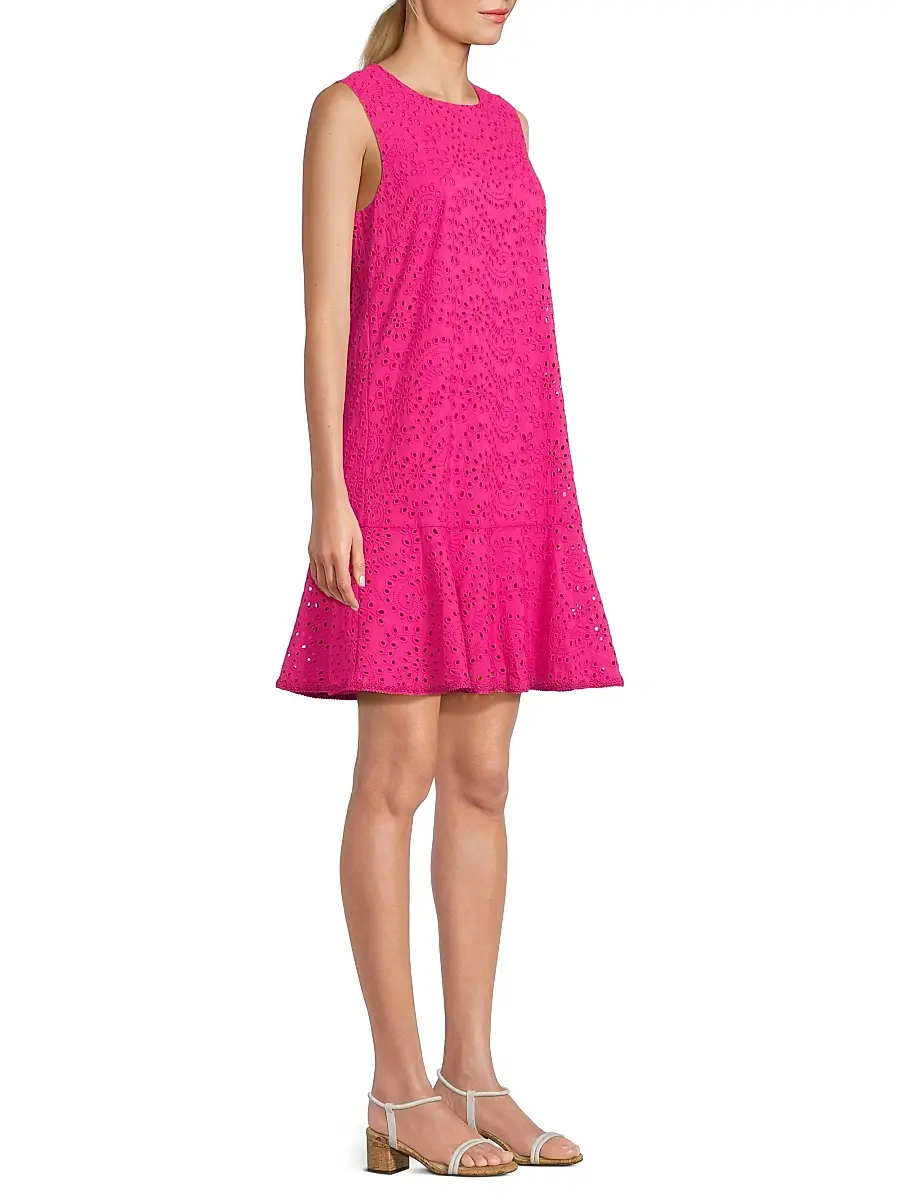 Kobi Halperin Women's Leora Cotton Eyelet Shift Dress | Thumbnail 4 Kobi Halperin Women's Leora Cotton Eyelet Shift Dress | Thumbnail 4