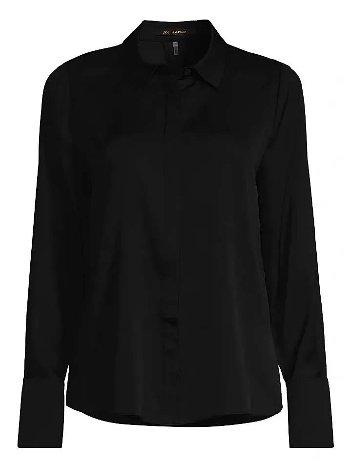 Women's Larissa Collared Silk-Blend Blouse Women's Larissa Collared Silk-Blend Blouse