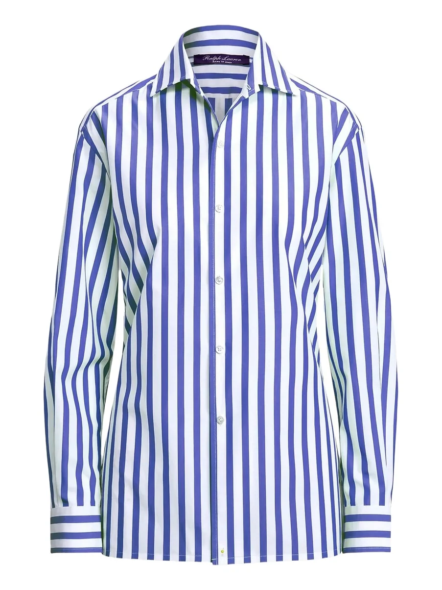 Women's Capri Striped Button-Up Shirt