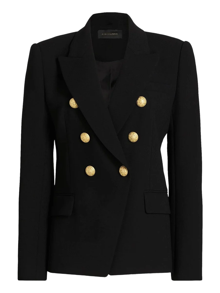 Women's West Crepe Double-Breasted Blazer Women's West Crepe Double-Breasted Blazer