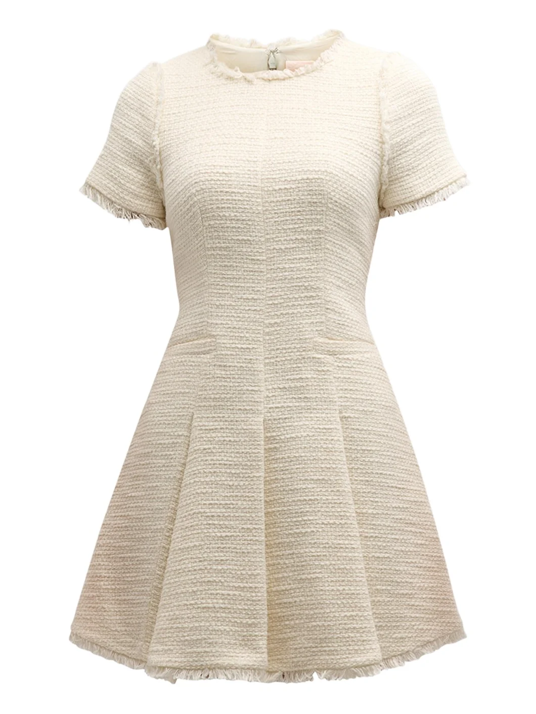 Cinq à Sept Nova Cotton Boucle Pleated Mini Dress