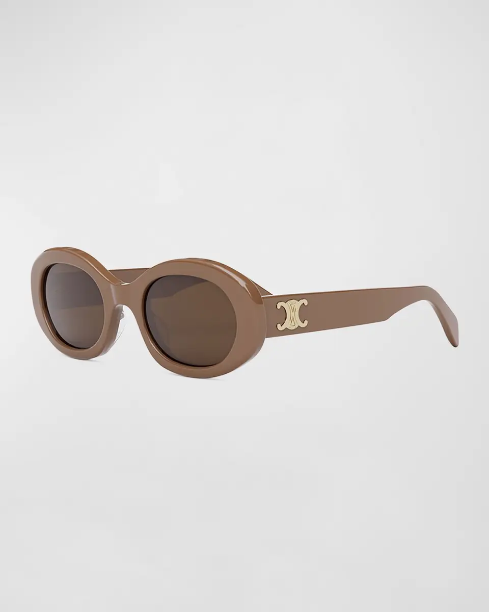 Celine Triomphe Acetate Oval Sunglasses | Thumbnail 3 Celine Triomphe Acetate Oval Sunglasses | Thumbnail 3