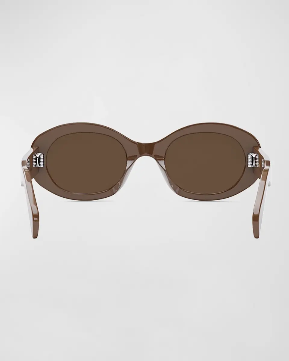 Celine Triomphe Acetate Oval Sunglasses | Thumbnail 5 Celine Triomphe Acetate Oval Sunglasses | Thumbnail 5
