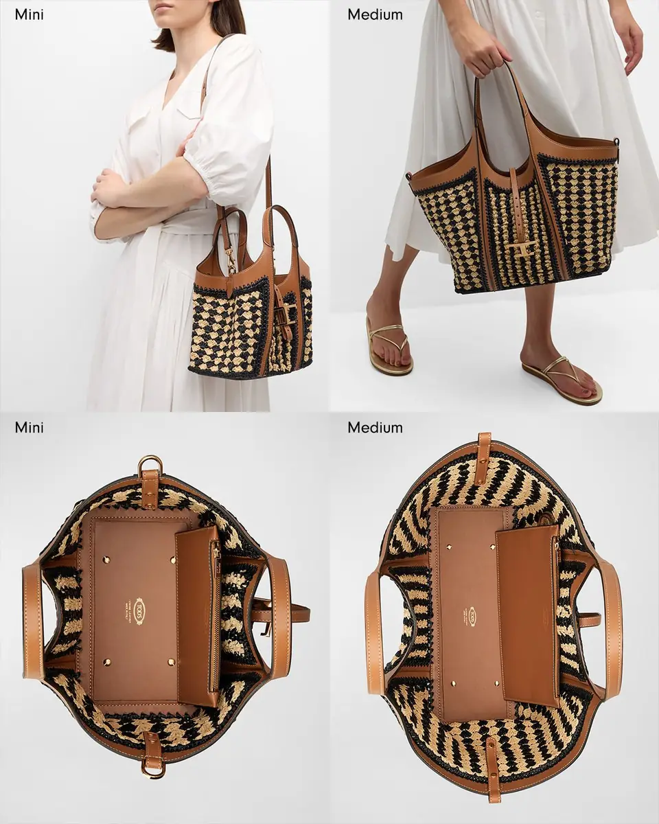 Tod's Medium Leather T Timeless Tote Shopping Bag | Thumbnail 8 Tod's Medium Leather T Timeless Tote Shopping Bag | Thumbnail 8