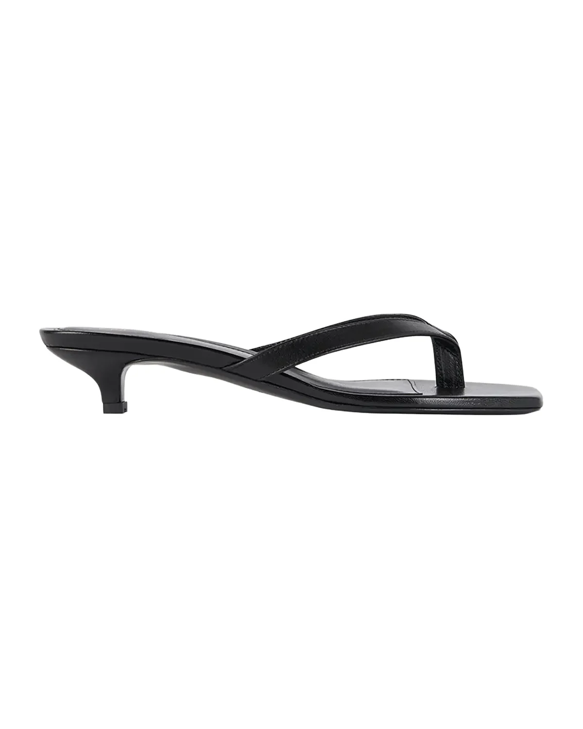 TOTEME Thong Leather Kitten-Heel Mules