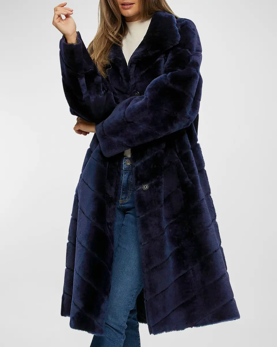 Gorski Reversible Chevron Lamb Shearling Coat | Thumbnail 5 Gorski Reversible Chevron Lamb Shearling Coat | Thumbnail 5