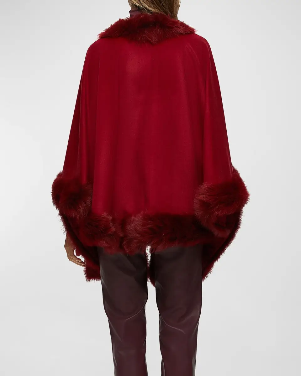 Gorski Cashmere Capelet with Lamb Shearling Trim | Thumbnail 5 Gorski Cashmere Capelet with Lamb Shearling Trim | Thumbnail 5
