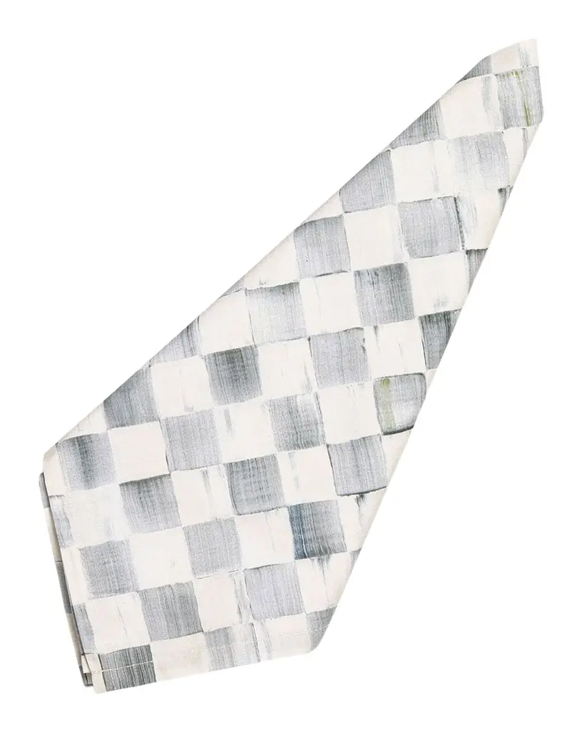 MacKenzie-Childs Sterling Check Napkin