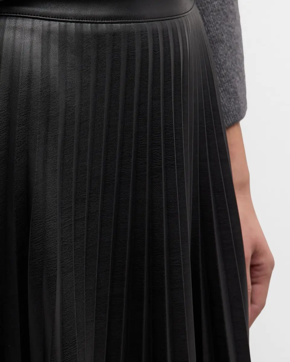 Proenza Schouler White Label Pleated Vegan Leather Midi Skirt | Thumbnail 5 Proenza Schouler White Label Pleated Vegan Leather Midi Skirt | Thumbnail 5