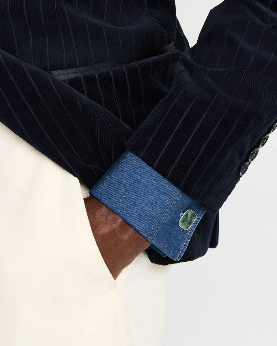 Jan Leslie Men's Square Emerald Cufflinks | Thumbnail 2 Jan Leslie Men's Square Emerald Cufflinks | Thumbnail 2