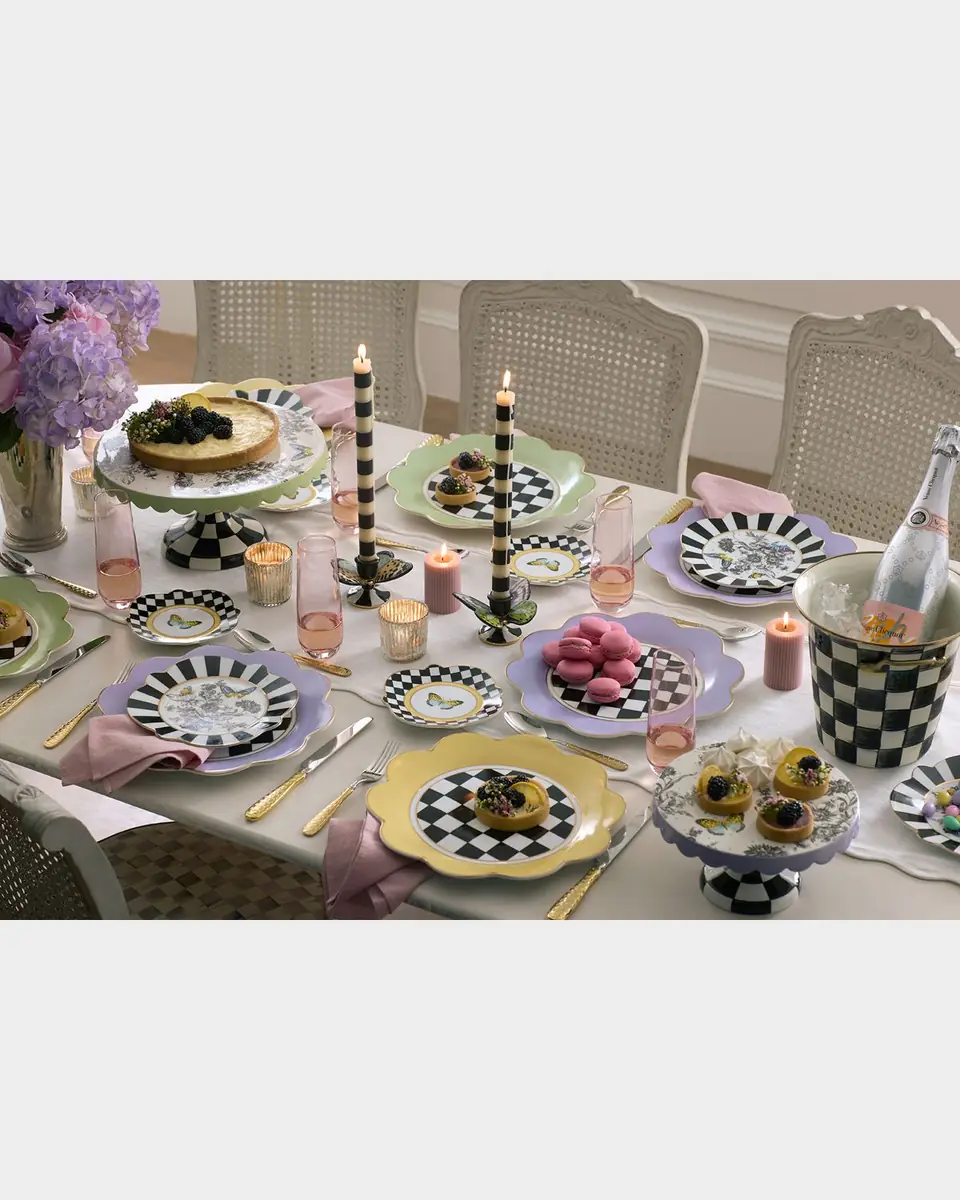 MacKenzie-Childs Buttercream Butterfly Toile Dinner Plate | Thumbnail 2 MacKenzie-Childs Buttercream Butterfly Toile Dinner Plate | Thumbnail 2