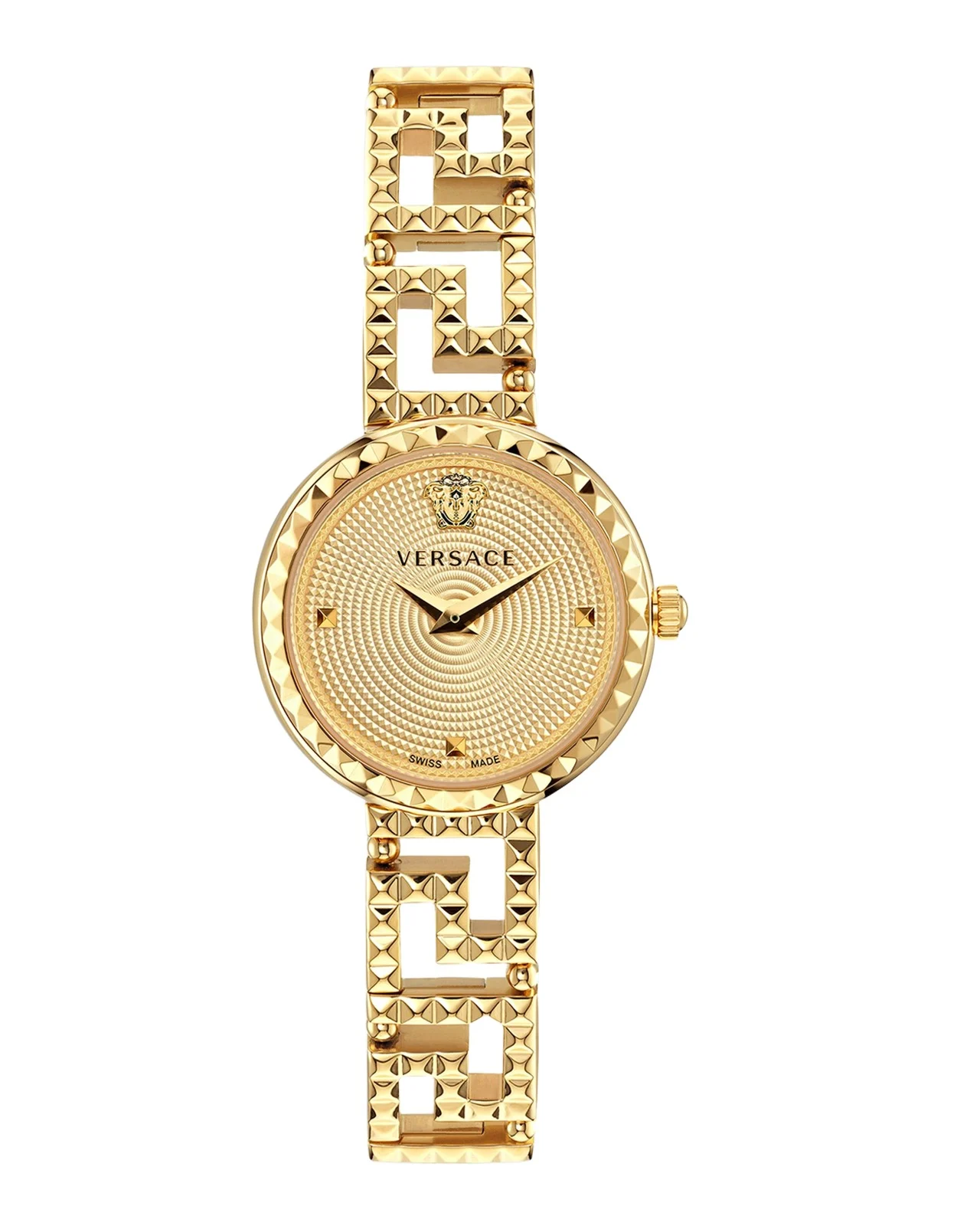 28mm Greca Goddess Watch with Bracelet Strap, Gold Plated 28mm Greca Goddess Watch with Bracelet Strap, Gold Plated